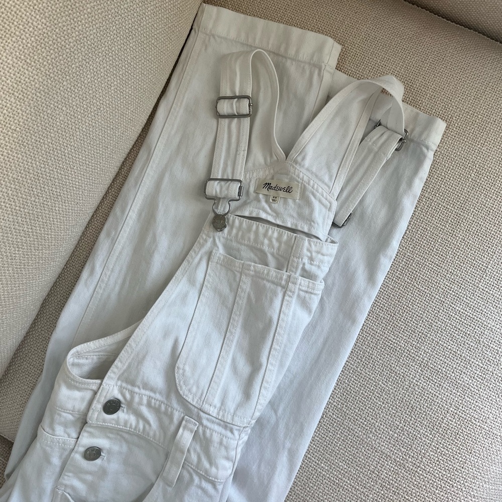 Madewell White Overalls